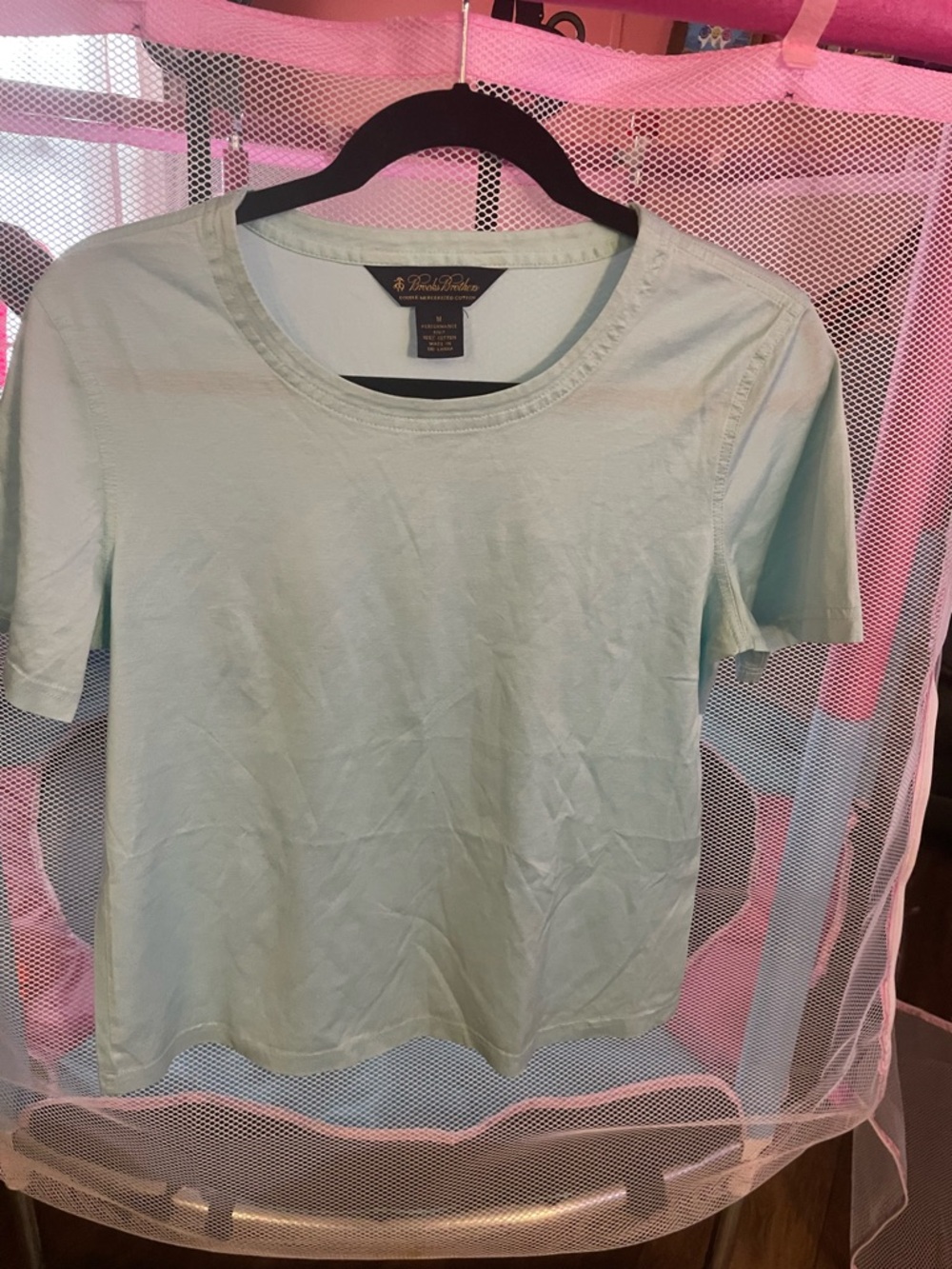 Brooks Brothers Mint Green Crew Neck Short Sleeve Tee